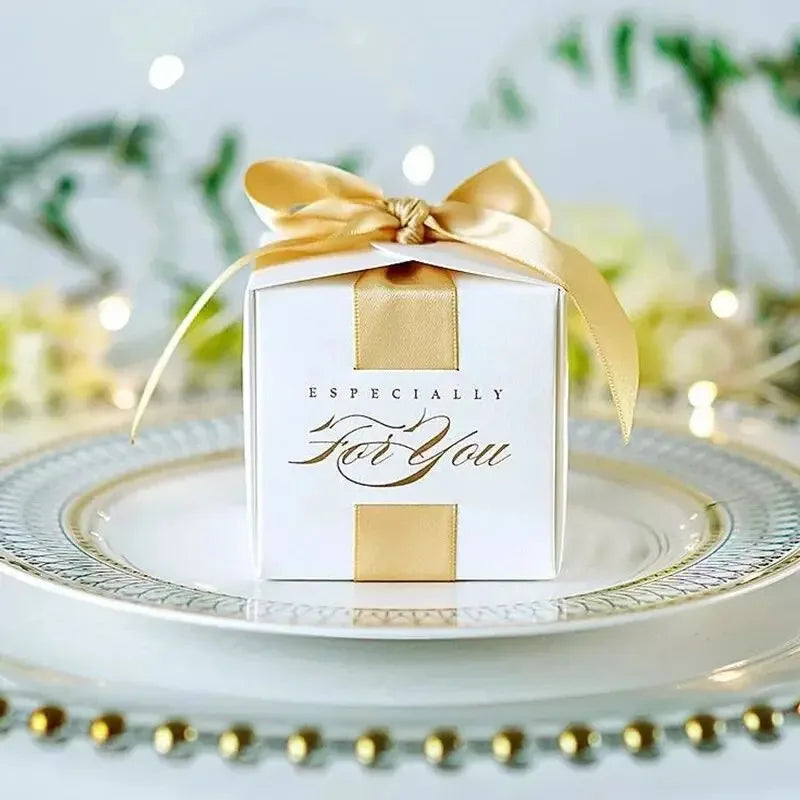 New wedding favors gift box cupboard gift box with ribbon candy boxes for christening baby shower birthday event party supplies