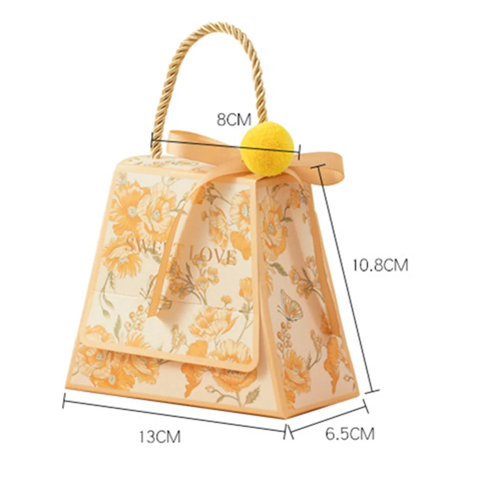 Gift Box Flower Boxes for Wedding Candy Paper Bags Bonbons Verpakking Baby Shower Party Favors Wedding Gifts for Guests