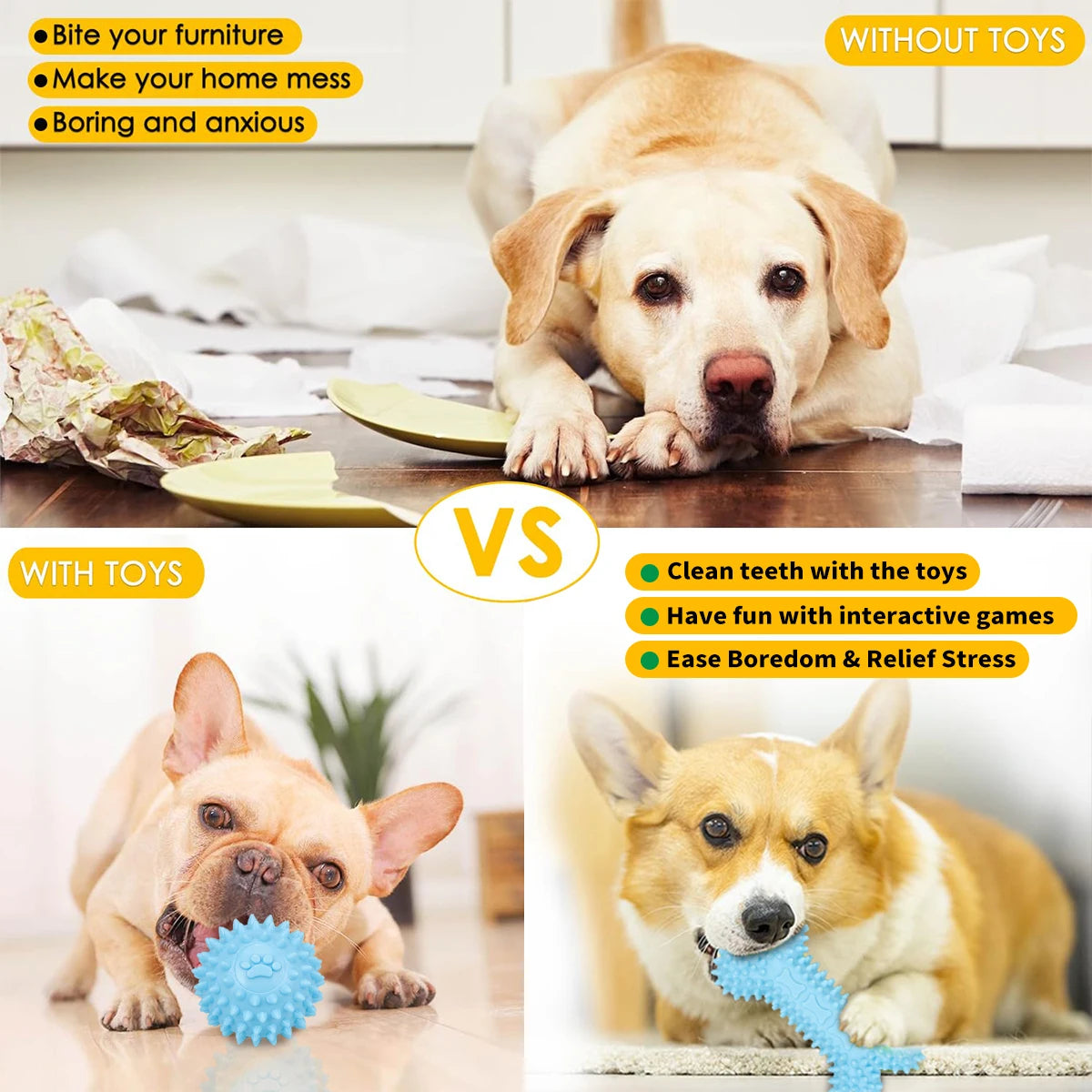 5-Pack Plush Teething Toys