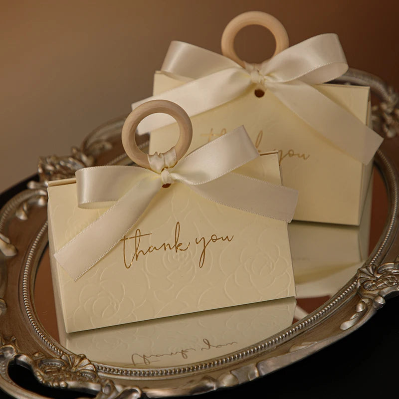10 Pcs Wedding Candy Box Red Wedding Candy Gift Packaging Box DIY Creative Candy Box Birthday Favors Party Decor