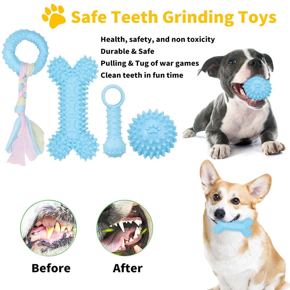 5-Pack Plush Teething Toys