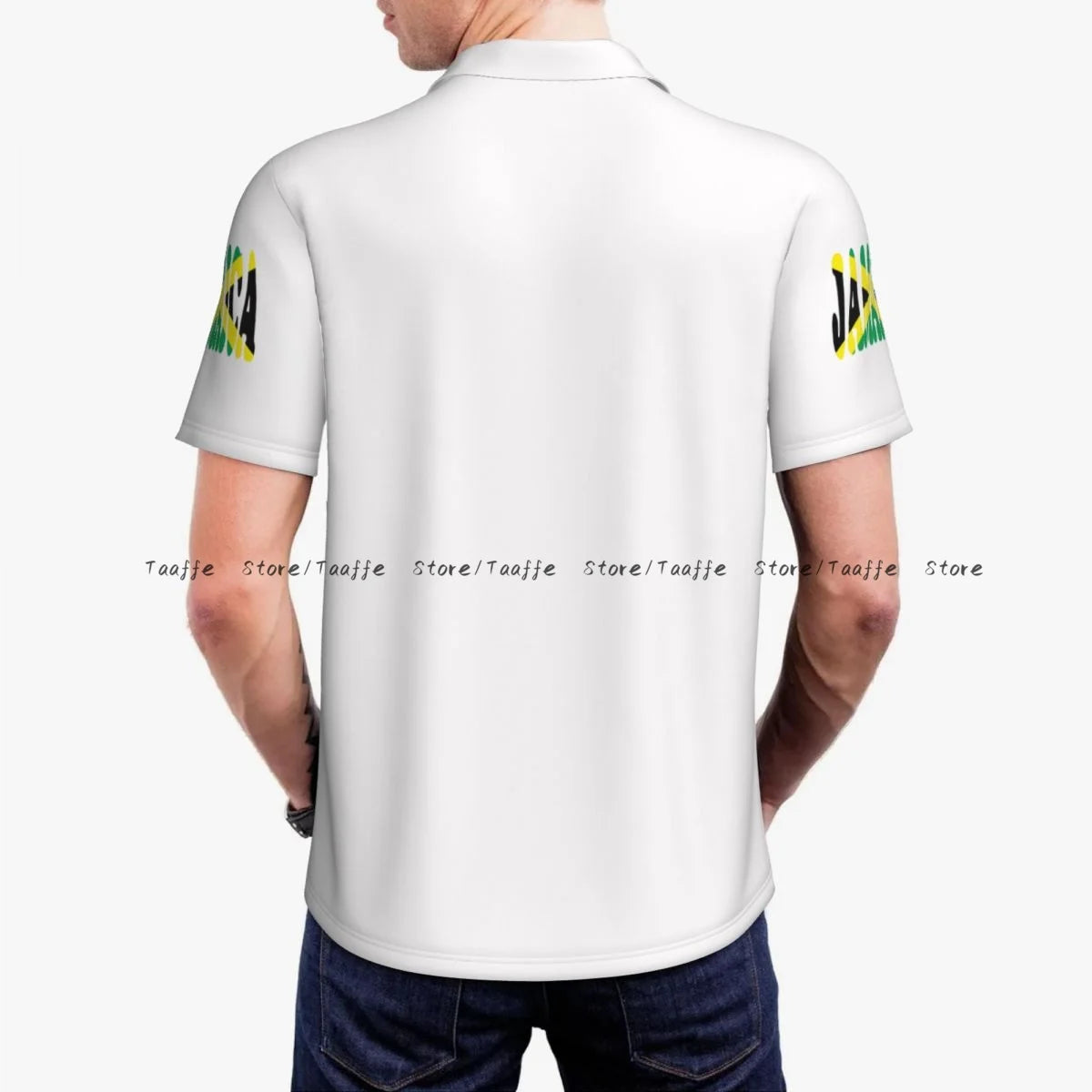 JAMAICA Flag Men's polo shirt collar T-shirt short sleeve casual street shirt