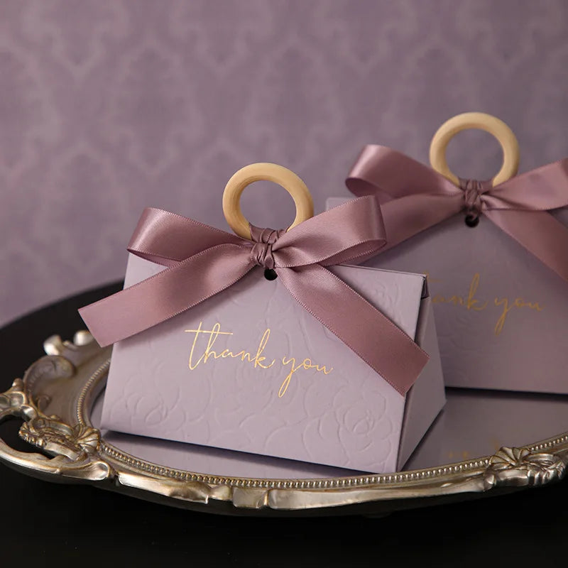 10 Pcs Wedding Candy Box Red Wedding Candy Gift Packaging Box DIY Creative Candy Box Birthday Favors Party Decor