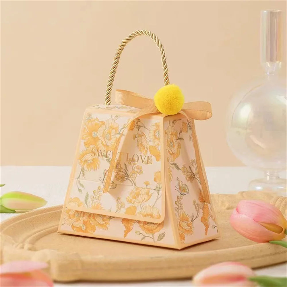 Gift Box Flower Boxes for Wedding Candy Paper Bags Bonbons Verpakking Baby Shower Party Favors Wedding Gifts for Guests