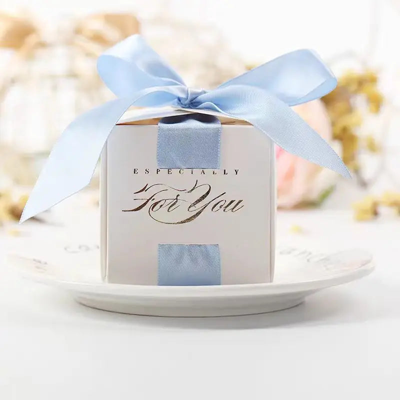 Wedding Favors Gift Box With Ribbon,Candy Chocolate Gift Boxes Souvenirs packing For Baby Shower Birthday Event Party Supplies